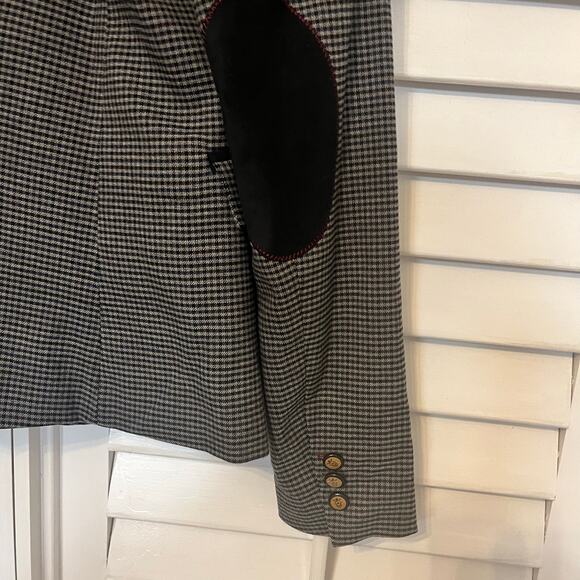 Massimo Fabbro Italy Plaid Elbow Sole Patch Blazer  Size Small - Picture 5 of 8